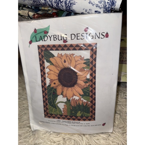ladybug designs Handbags - Ladybug Designs Lady Sunflower‎ Cross Stitch Kit